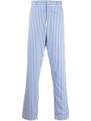 Comme Des Garçons Shirt striped tailored trousers - Blue