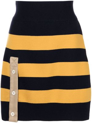 Monse striped knitted mini skirt - Multicolour