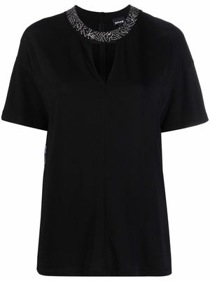 Just Cavalli studded cotton blouse - Black