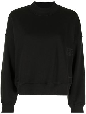 izzue high-neck knitted top - Black