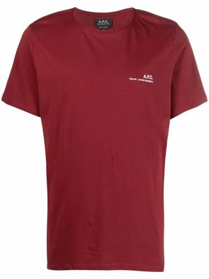 A.P.C. chest logo-print T-shirt - Red