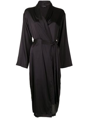 Lisa Von Tang Caviar-in-Bed silk robe - Black