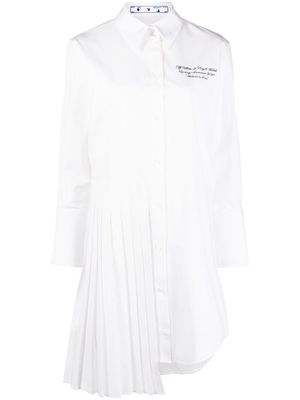 Off-White pleat-detail shirtdress