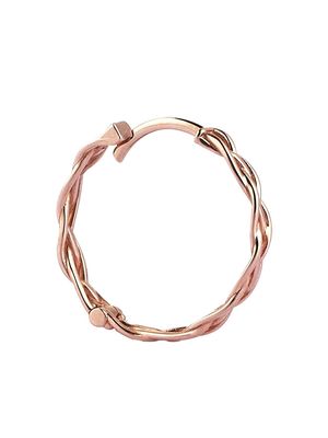 Kismet By Milka 14kt rose gold plain braided hoop earring - Pink