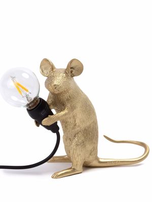 Seletti sitting mouse lamp - Gold