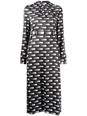 PortsPURE abstract dot-print midi dress - Black