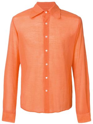 Walter Van Beirendonck Pre-Owned 2000s embroidered lettering shirt - Orange