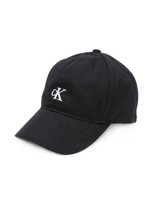 Calvin Klein Kids embroidered logo baseball cap - Black