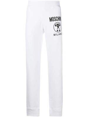 Moschino logo-print track pants - White