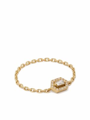 Djula 18kt yellow gold Sparkle chain diamond ring