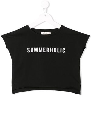 Andorine Summerholic print T-shirt - Black
