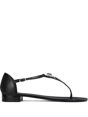 Giuseppe Zanotti crystal embellished thong sandals - Black
