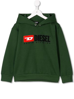Diesel Kids hooded logo sweatshirt - Green