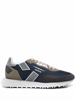 GHOUD panelled lace-up trainers - Blue
