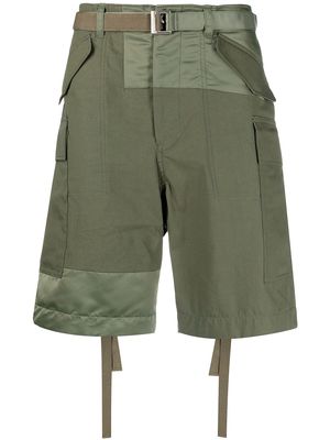 sacai knee-length utility shorts - Green
