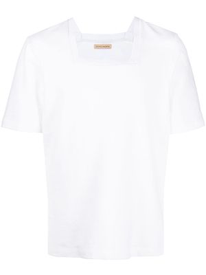 ROMEO HUNTE Terry square-neck T-shirt - White