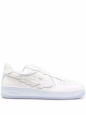 Enterprise Japan Rocket embroidered low-top sneakers - White