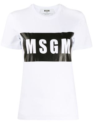 MSGM logo print T-shirt - White
