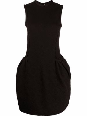 AZ FACTORY SuperTech-SuperChic peplum short dress - Black