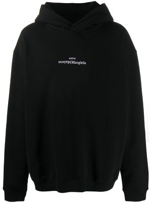 Maison Margiela flipped logo hoodie - Black