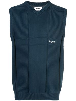 Palace short-sleeve knitted vest - Blue