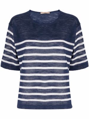Nuur stripe-print T-shirt - Blue