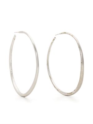ENI JEWELLERY XL chenier hoop earrings - Silver