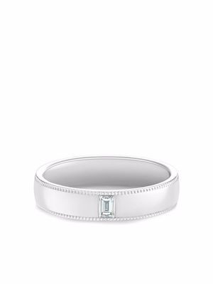 De Beers Jewellers DB Classic Wide Court Poinçon diamond ring - Silver