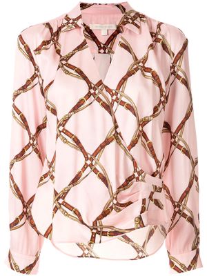 Jonathan Simkhai tie front draped blouse - Pink