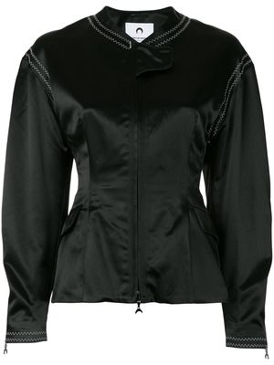 Marine Serre cinched waist fitted jacket - Black