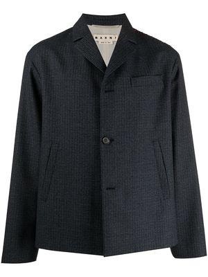 Marni check-pattern single-breasted blazer - Blue