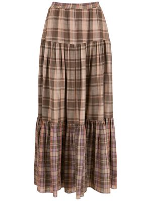 Olympiah Merlot long skirt - Brown