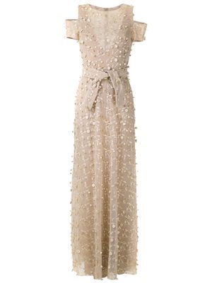 Gloria Coelho textured gown - Neutrals