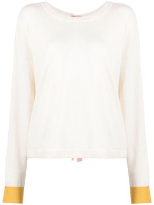 Marni rear tie-detail knitted top - White