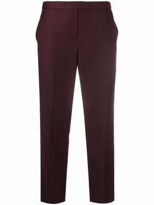 Theory straight-leg cropped trousers - Red