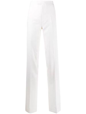 The Attico high-waisted side stripe trousers - White