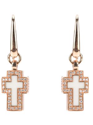 Gavello cross diamond earrings - Metallic