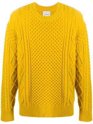 Laneus cable knit jumper - Yellow