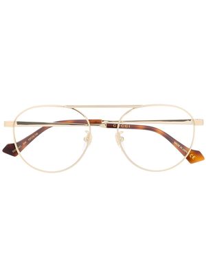 Gucci Eyewear round-frame glasses - Gold
