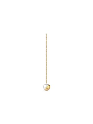 Shihara Half Pearl Chain Earring 135° - Metallic