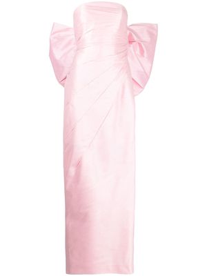 Bambah oversize bow detail gown - Pink