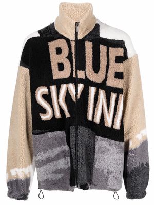 BLUE SKY INN logo-print fleece jacket - Neutrals