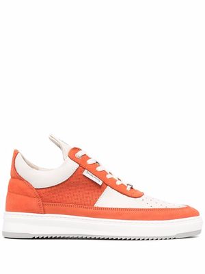 Filling Pieces two-tone lace-up sneakers - Orange