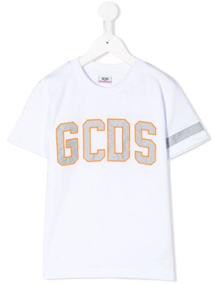 Gcds Kids embroidered logo T-shirt - White