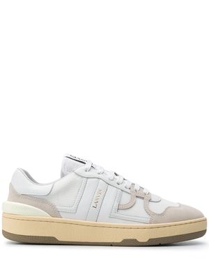 LANVIN Clay leather low-top sneakers - White