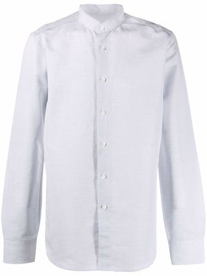 Dell'oglio long-sleeve collarless shirt - Grey