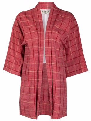 A.N.G.E.L.O. Vintage Cult 1970s square-sleeved checked jacket - Red