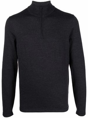 BOSS fine-knit zipped jumper - Grey