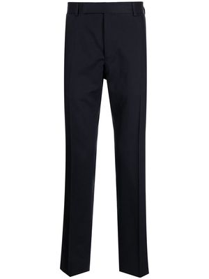 Dunhill pressed-crease slim-cut tailored trousers - Blue