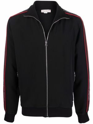 Alexander McQueen logo side-panel zipped sweatshirt - Black